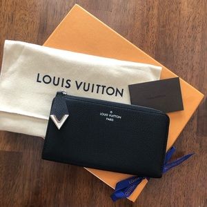 Louis Vuitton black leather wallet